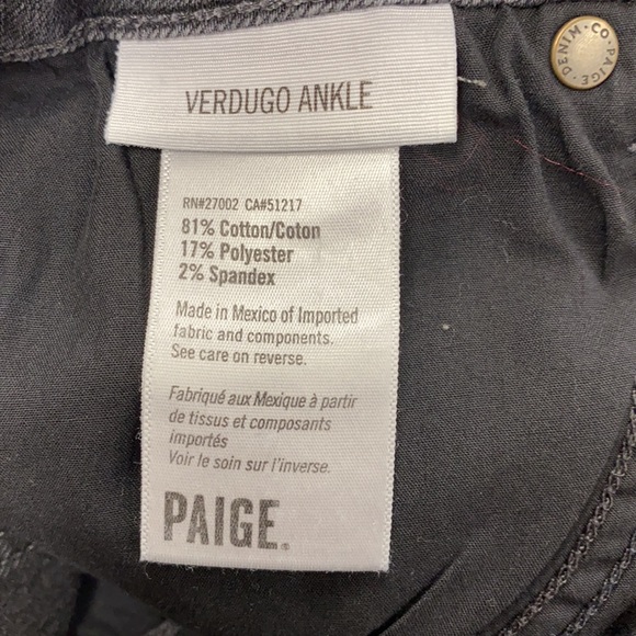 PAIGE Jeans Verdugo Ankle Skinny Size 32 - Picture 8 of 11
